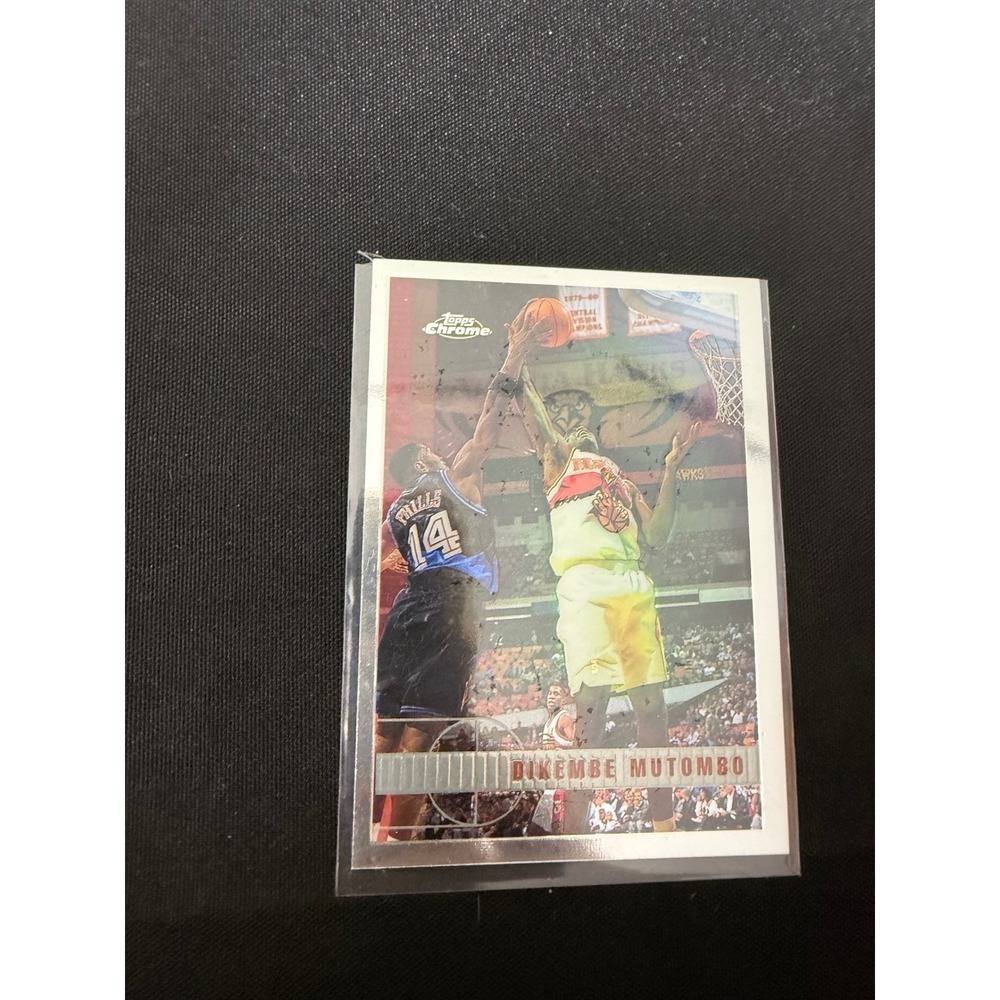 Topps Chrome‎ Dikembe Mutombo 63 Atlanta Hawks Excellent NBA Basketball Card - Picture 1 of 6